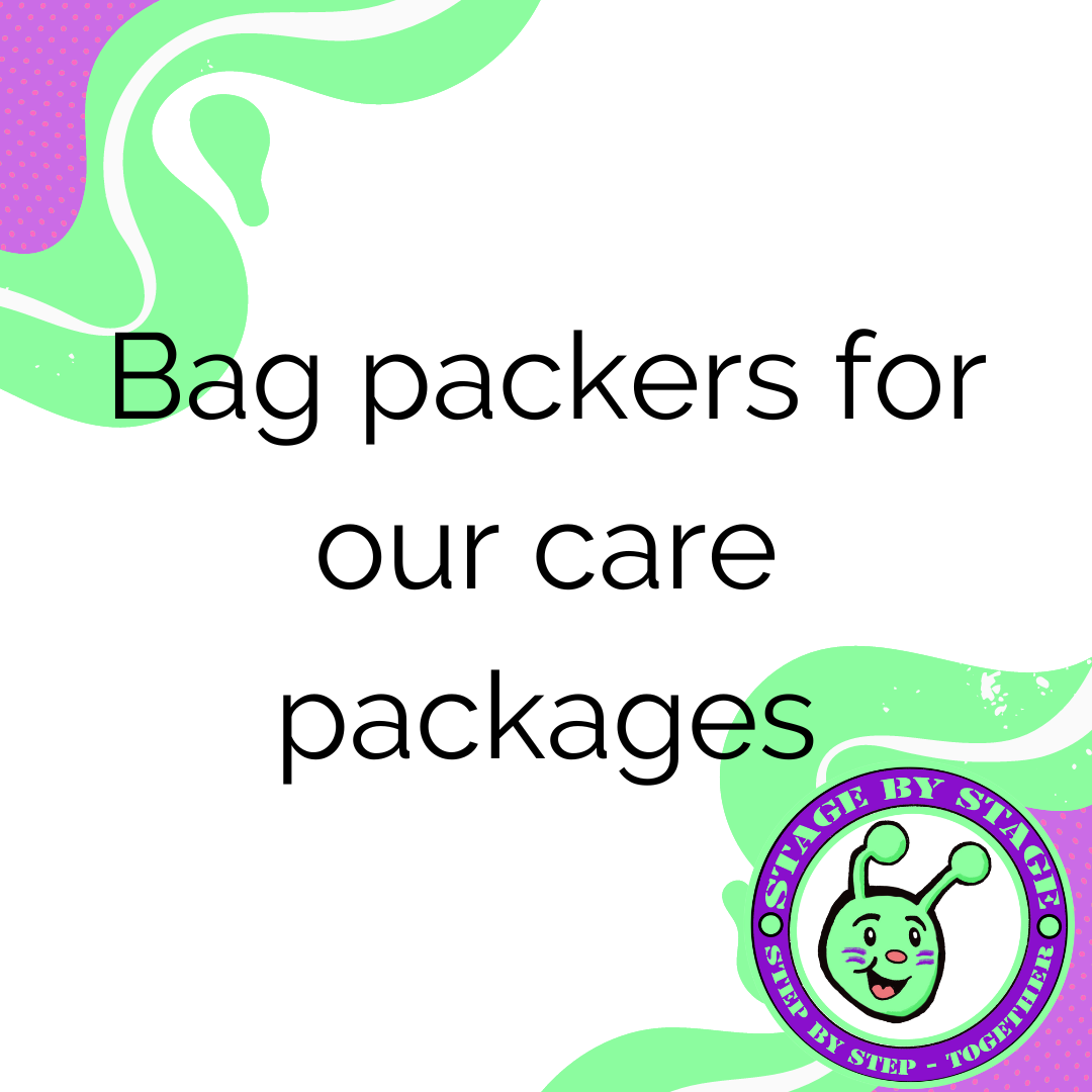 Bag packers for Chrysalis Care Packages